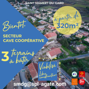 Secteur cave coopérative 3 terrains à bâtir viabilisés.